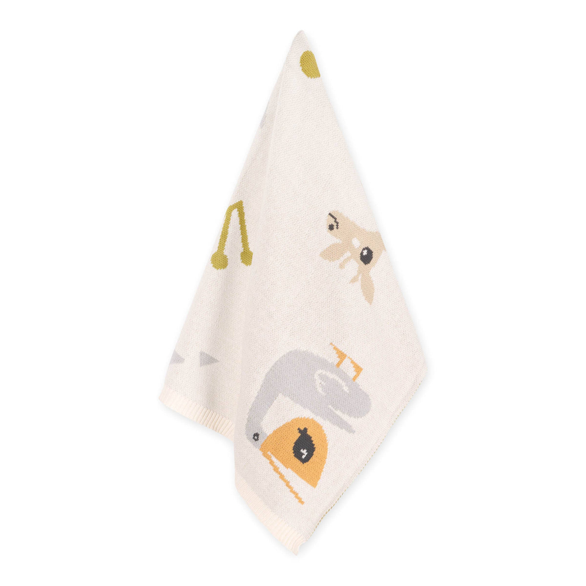 Viverano Organics - Jungle Friends - Jacquard Sweater Knit Baby Blankets