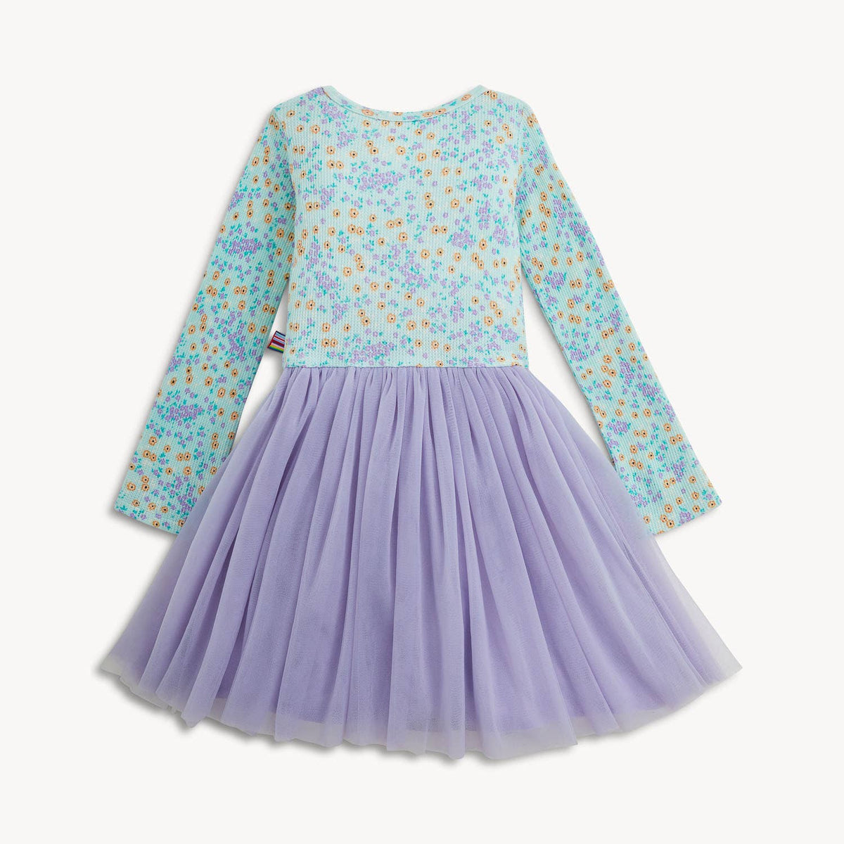 WAFFLE GREEN FLORAL GIRLS TUTU DRESS