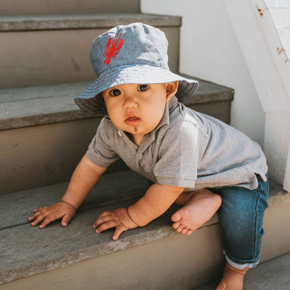 Lobster Chambray Bucket Hat
