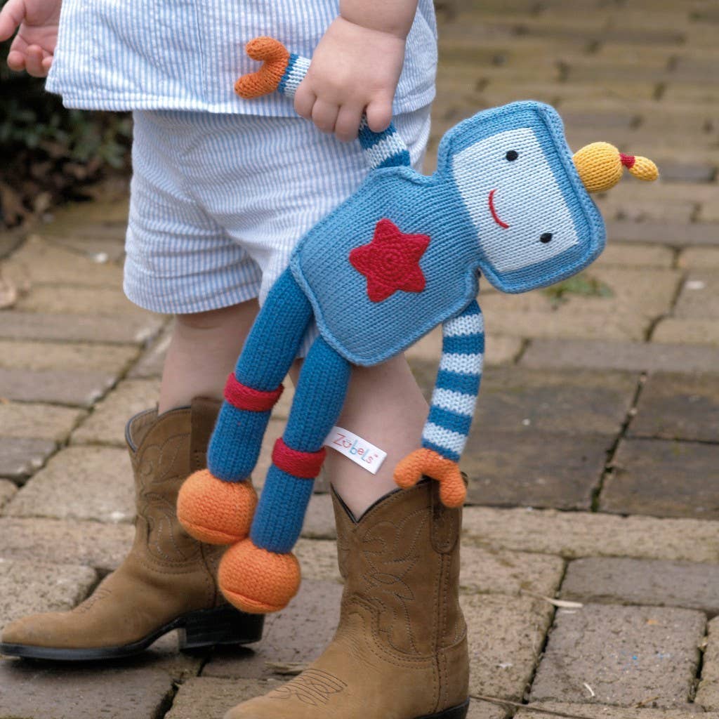 Riley the Robot Knit Doll