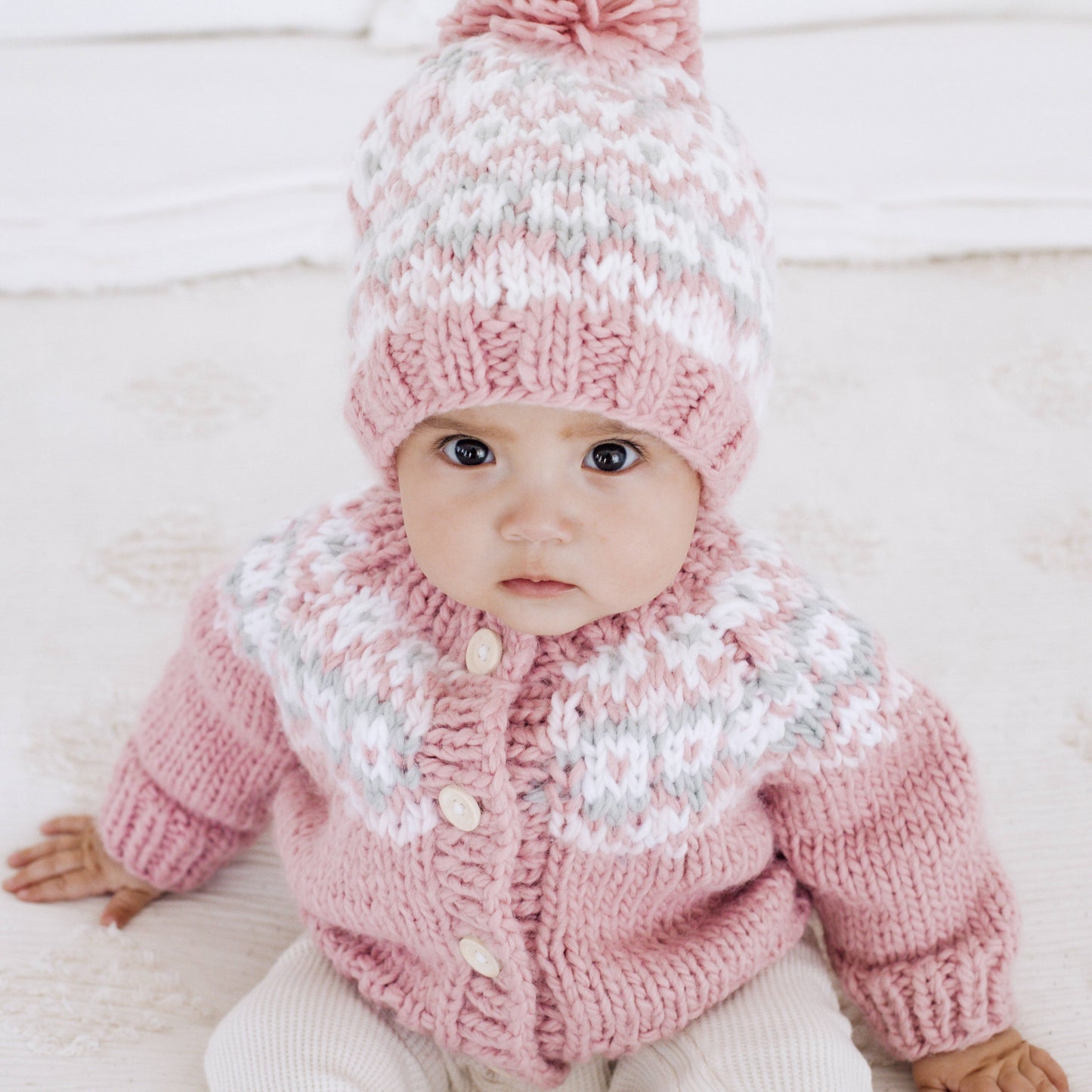 Fairisle Rosy Cardigan Sweater for Baby & Toddler