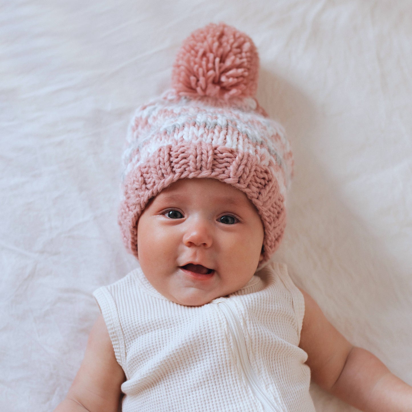 Fairisle Rosy Beanie Hat Baby & Kids