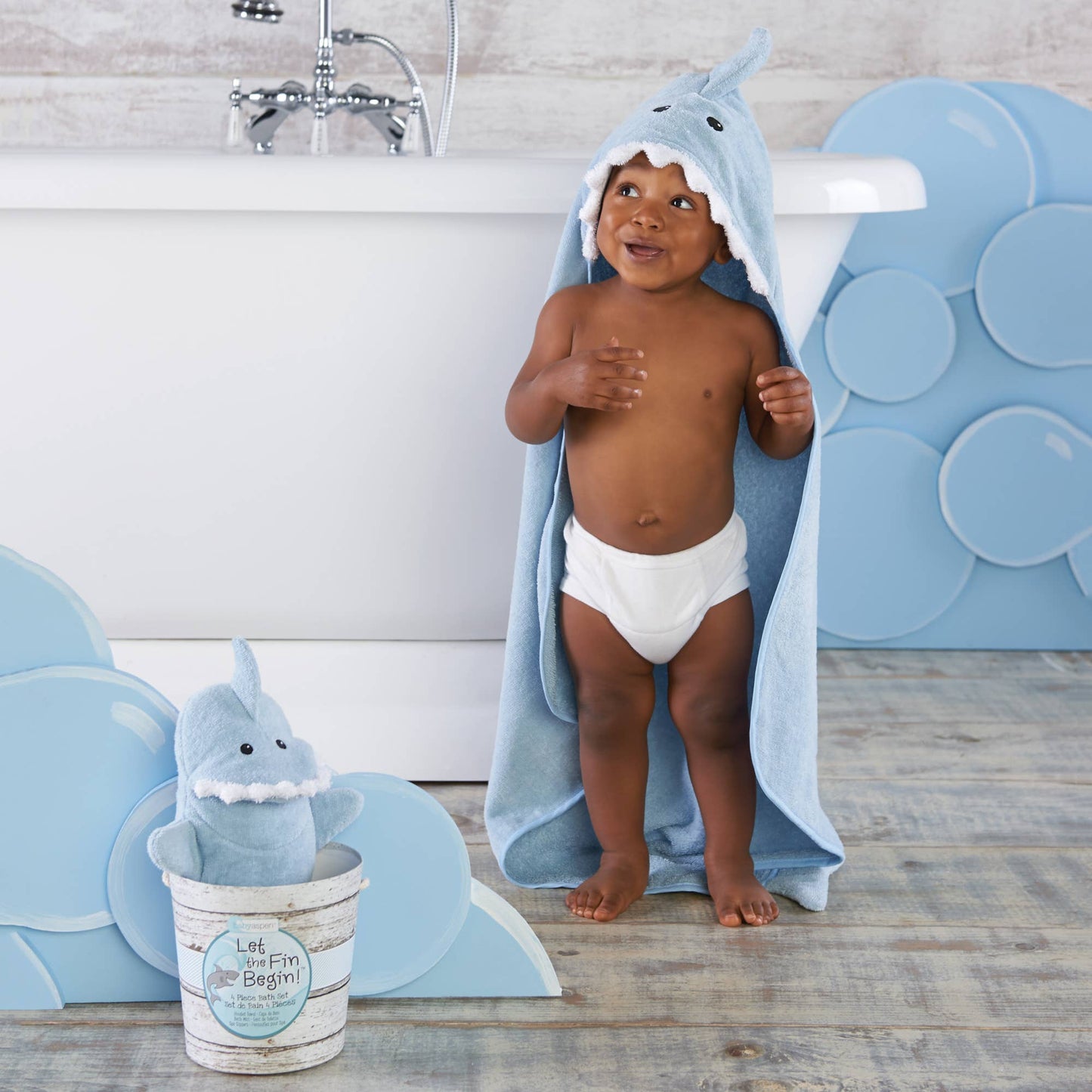 Baby Aspen - Let the Fin Begin 4 Piece Gift Set