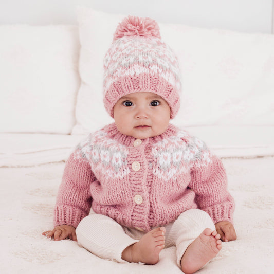 Fairisle Rosy Cardigan Sweater for Baby & Toddler