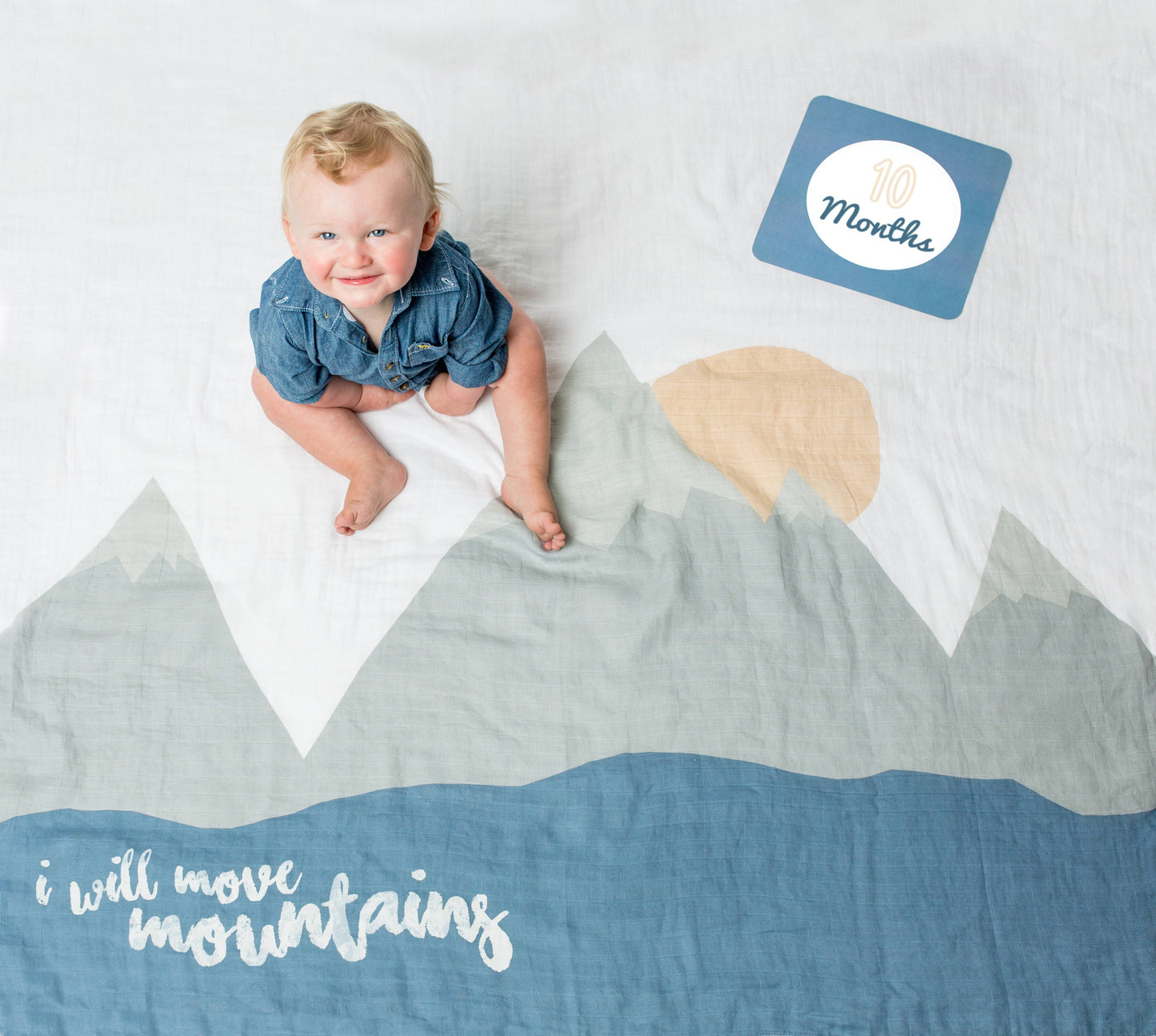 Baby's 1st Year Swaddle & Milestone Cards - Move Mountains