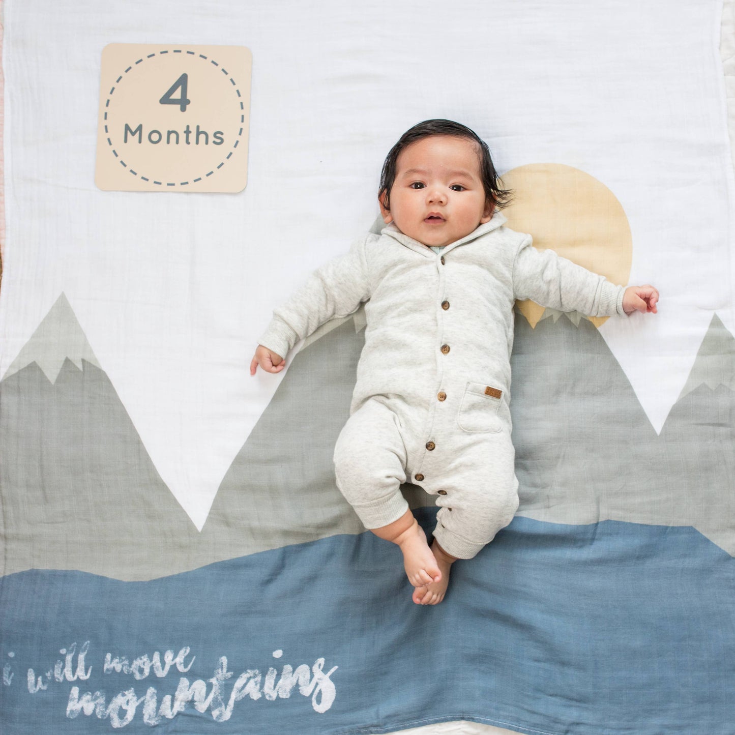 Baby's 1st Year Swaddle & Milestone Cards - Move Mountains