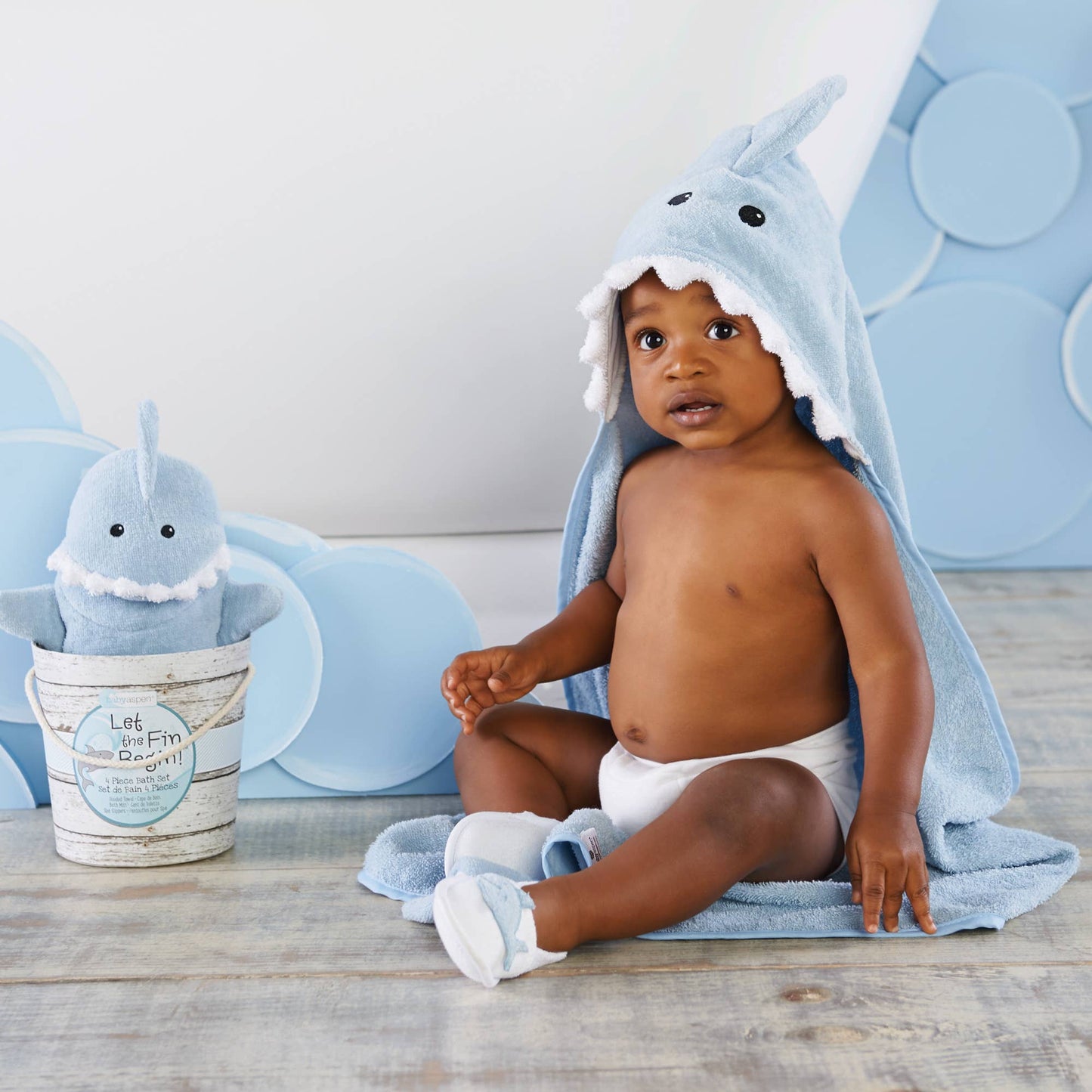 Baby Aspen - Let the Fin Begin 4 Piece Gift Set