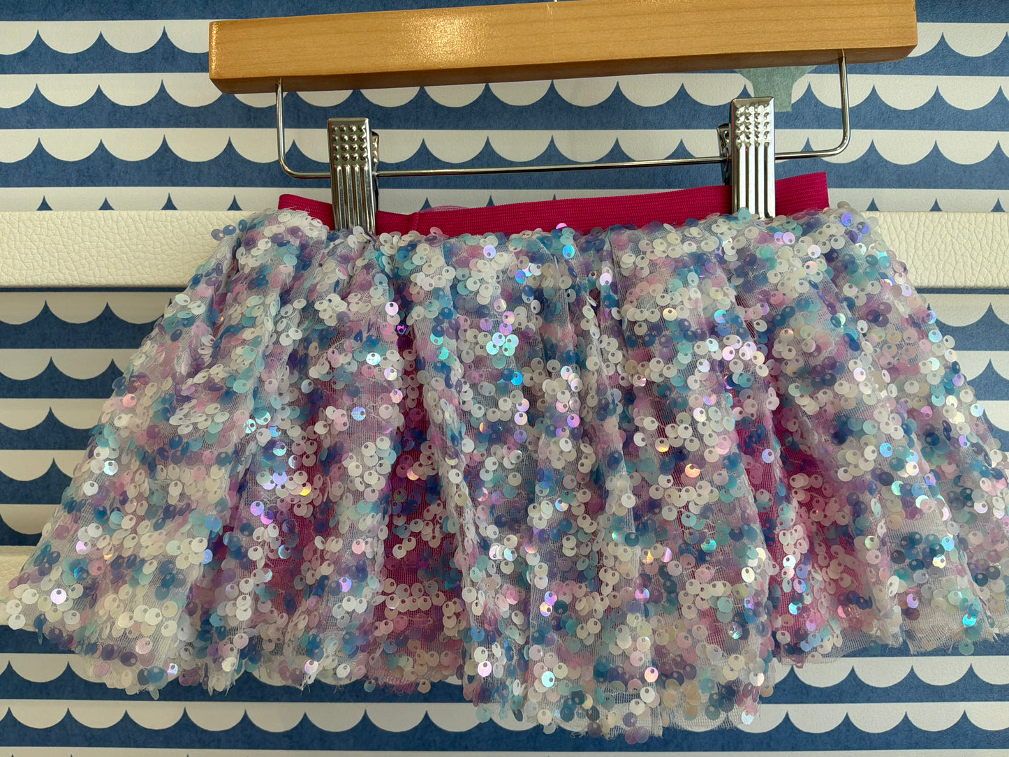 Blue and White Sequin Tutu