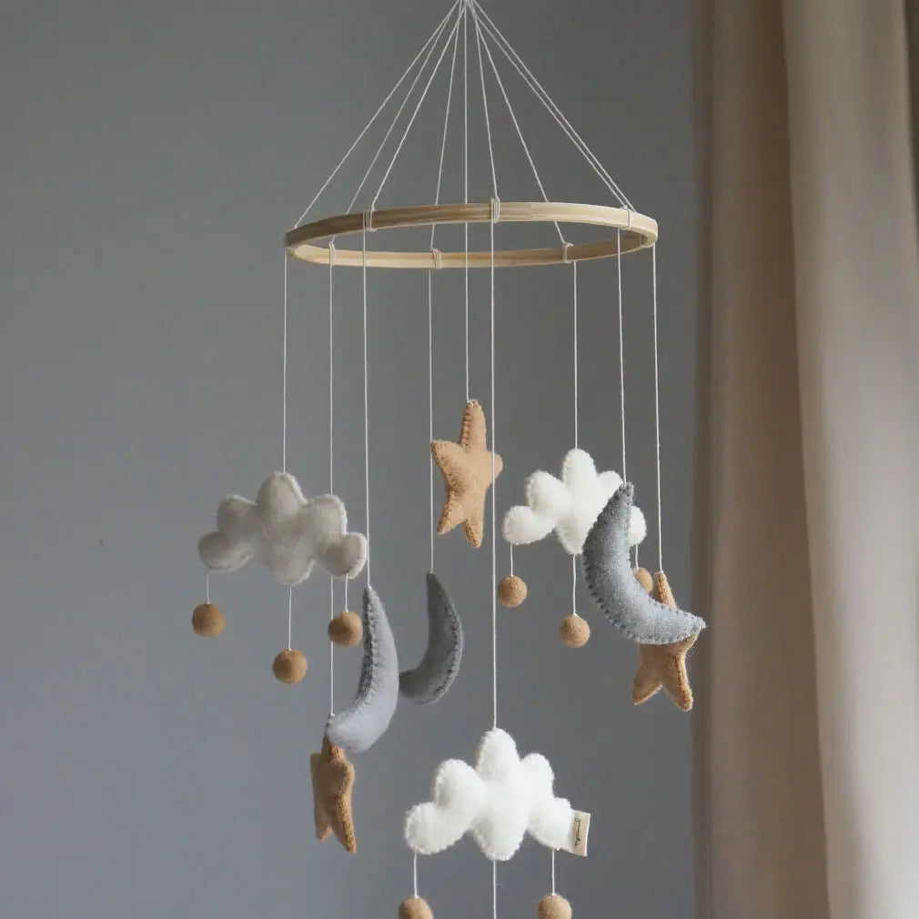 Mobile, Star/Moon/Cloud, Beige