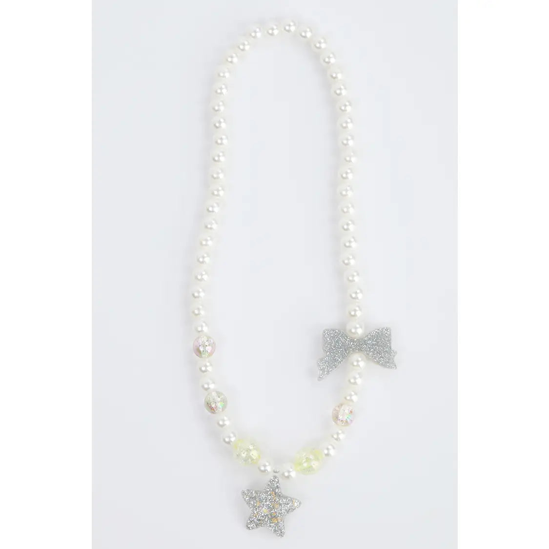 Pearl Glitter Star Beaded Necklace