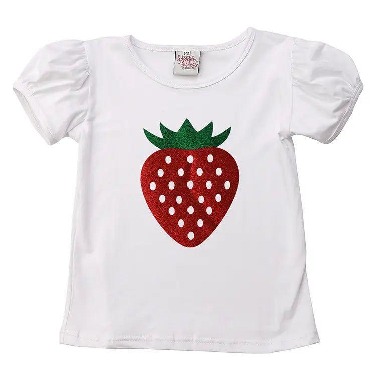 Strawberry Puff Sleeve Tee