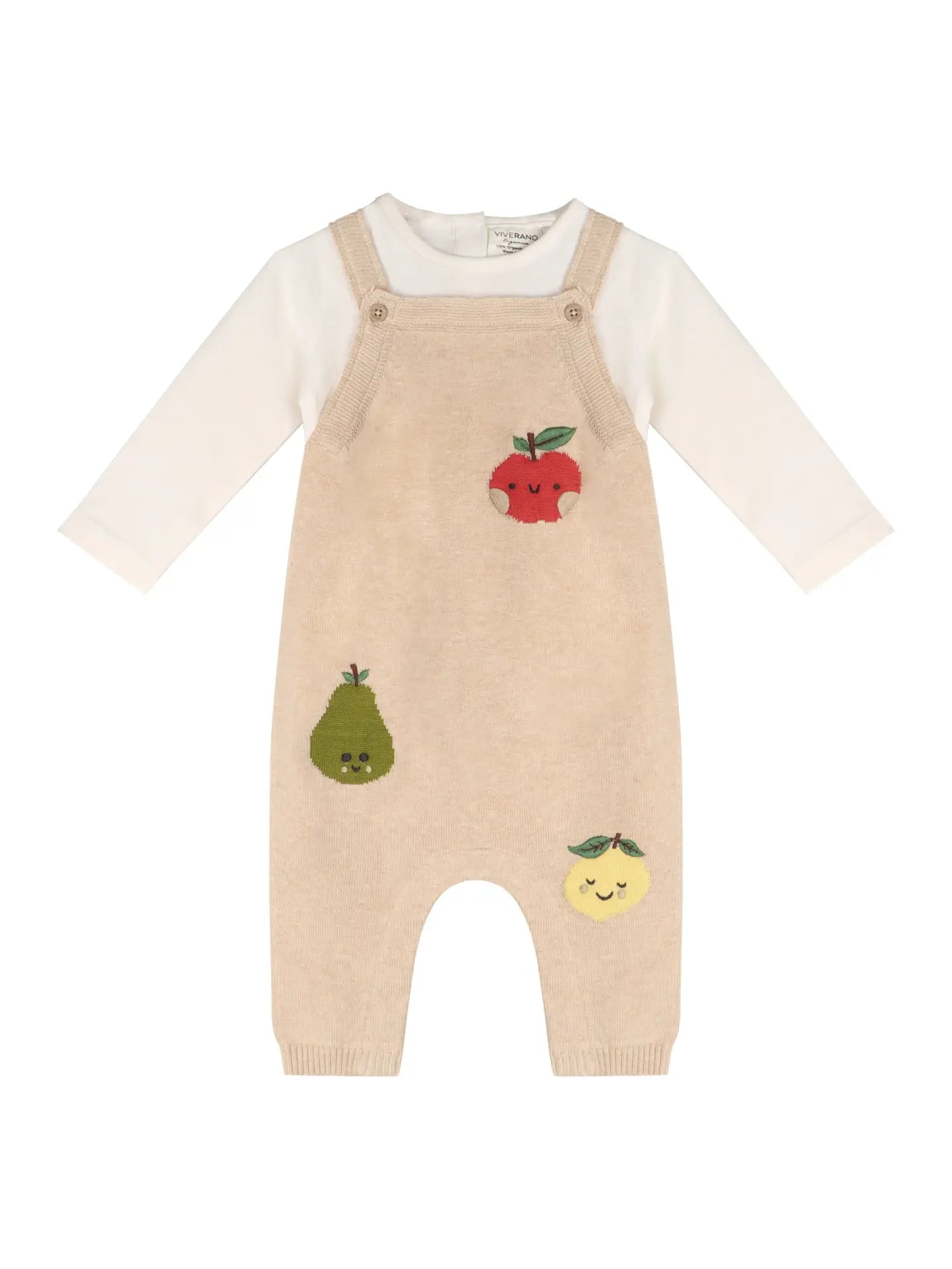 Happy Fruits Embroidered Baby Overall Set (Organic Cotton)
