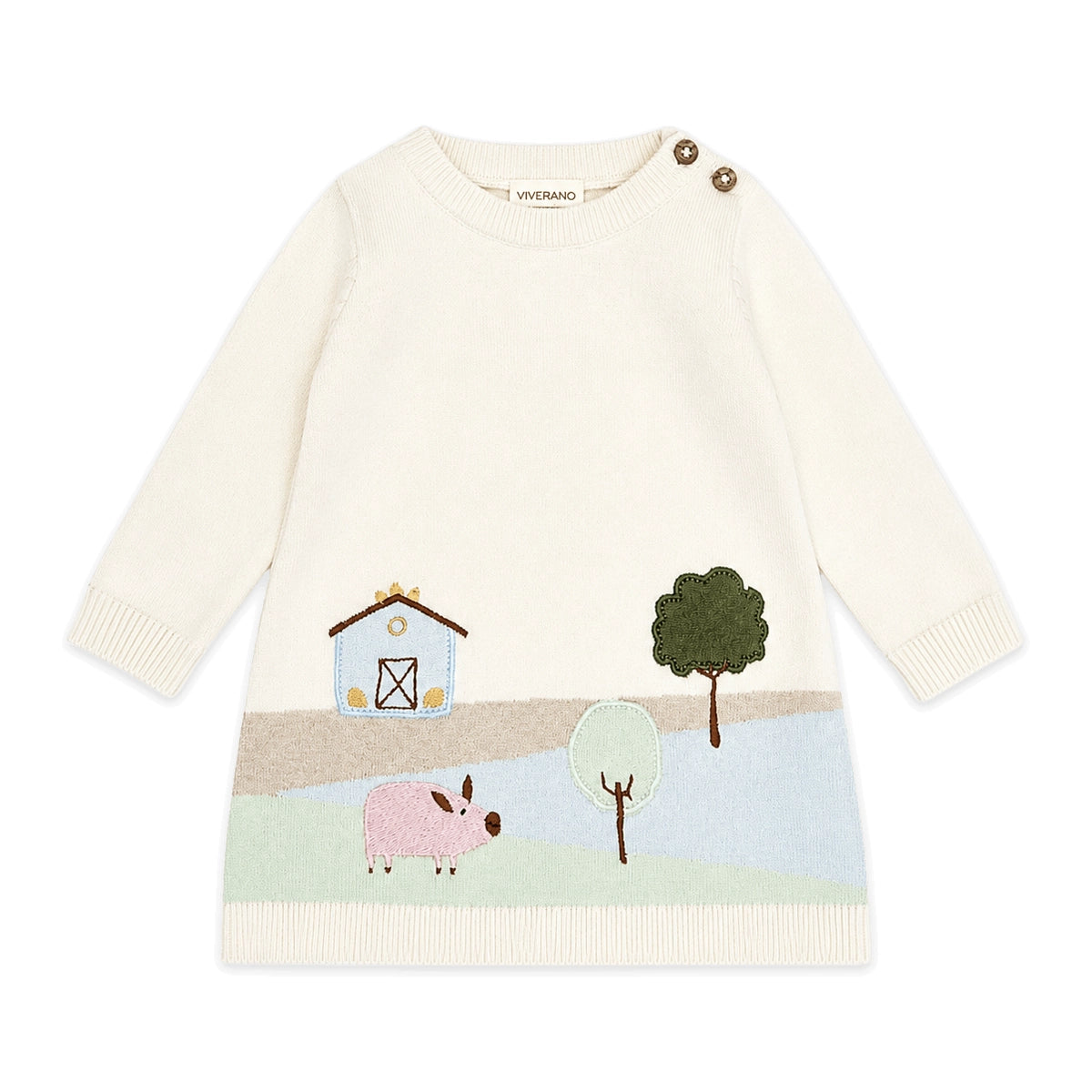 Farm House Baby Knit Tunic Dress (Organic Cotton)