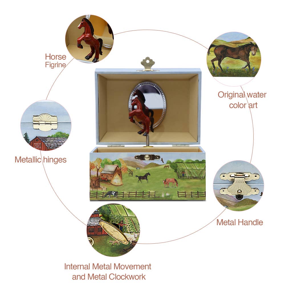 Country Horse Jewelry Box