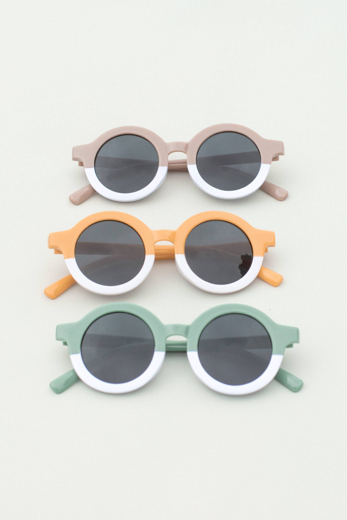 Kids Toddler 2 Tone Round Sunglasses