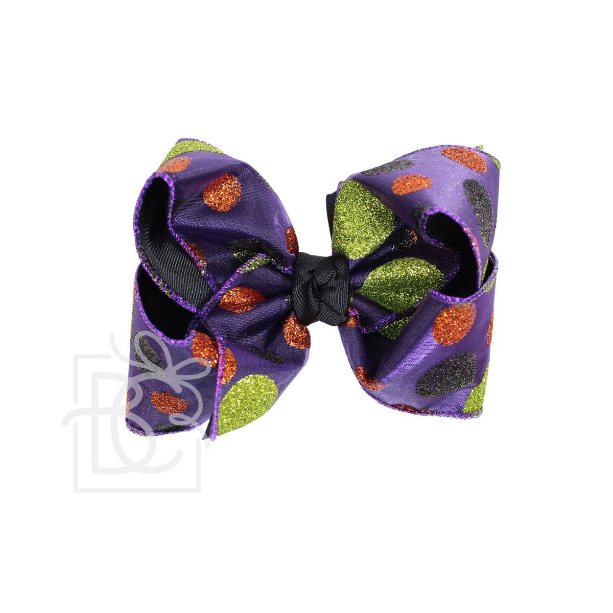 Layered Halloween Dots Bow on Alligator Clip