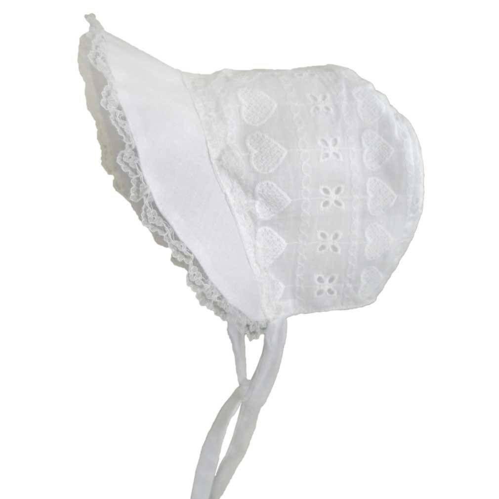 Girls Heart Eyelet Sunbonnet