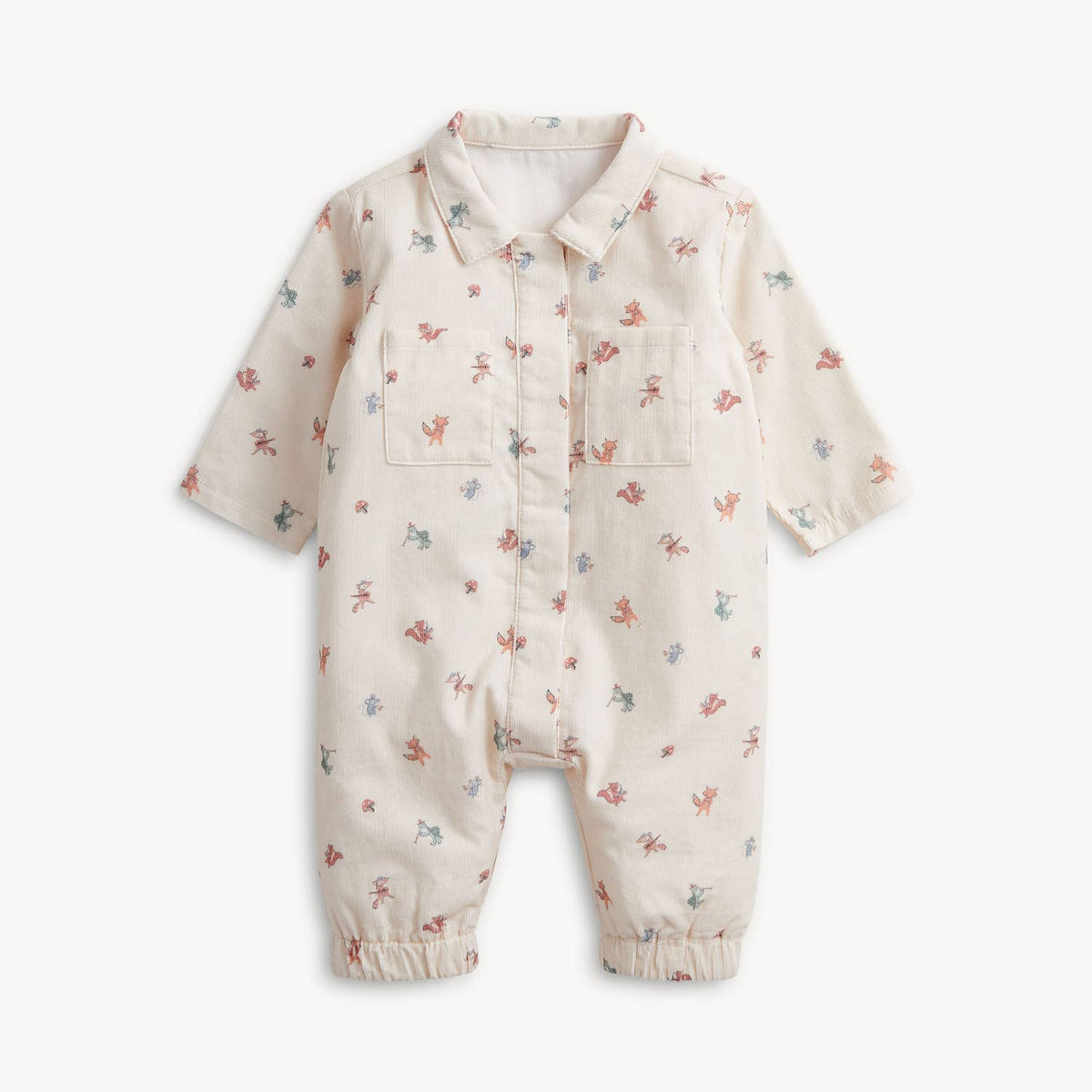 ANIMAL PRINT CORDUROY BOY ROMPER