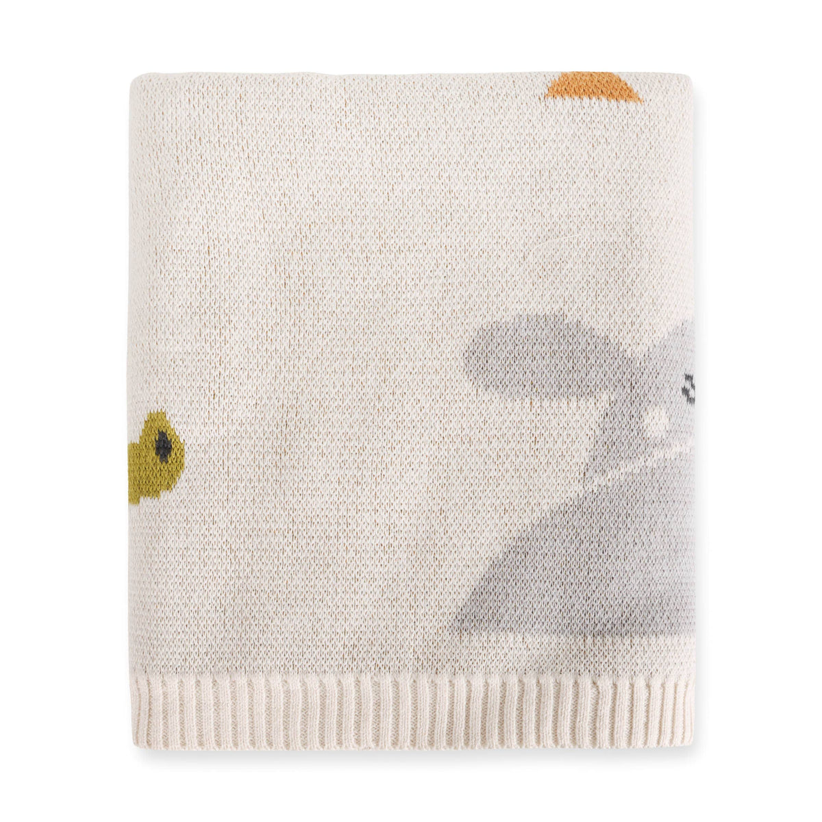 Viverano Organics - Jungle Friends - Jacquard Sweater Knit Baby Blankets