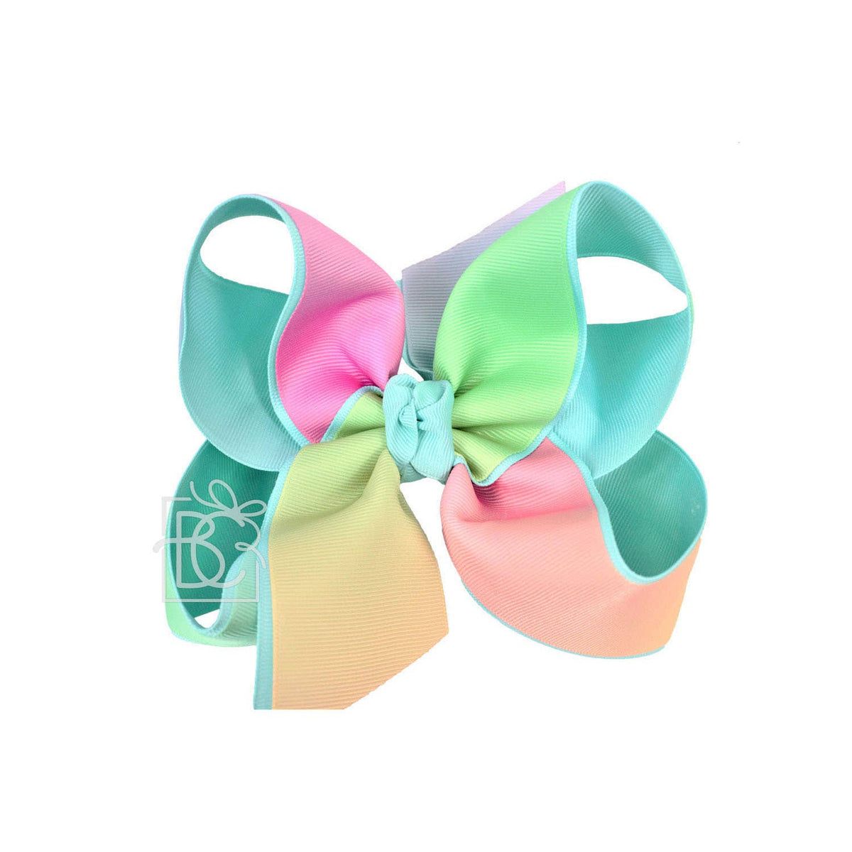 LAYERED RAINBOW BOW ON CLIP