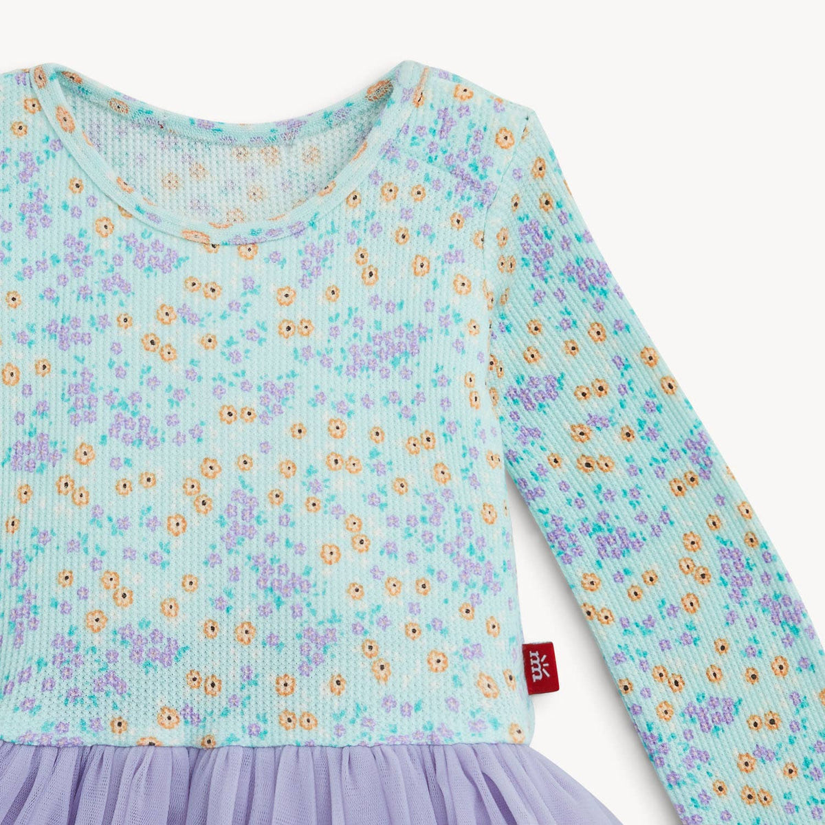 WAFFLE GREEN FLORAL GIRLS TUTU DRESS