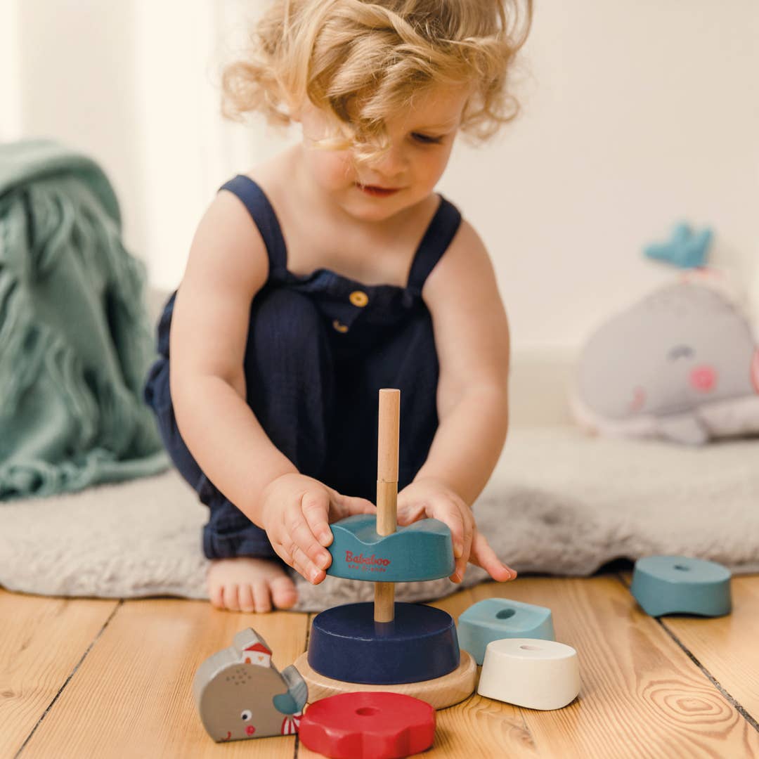 Bababoo and friends® - Wilma Whale Wooden Stacking Toy [18+ Months]