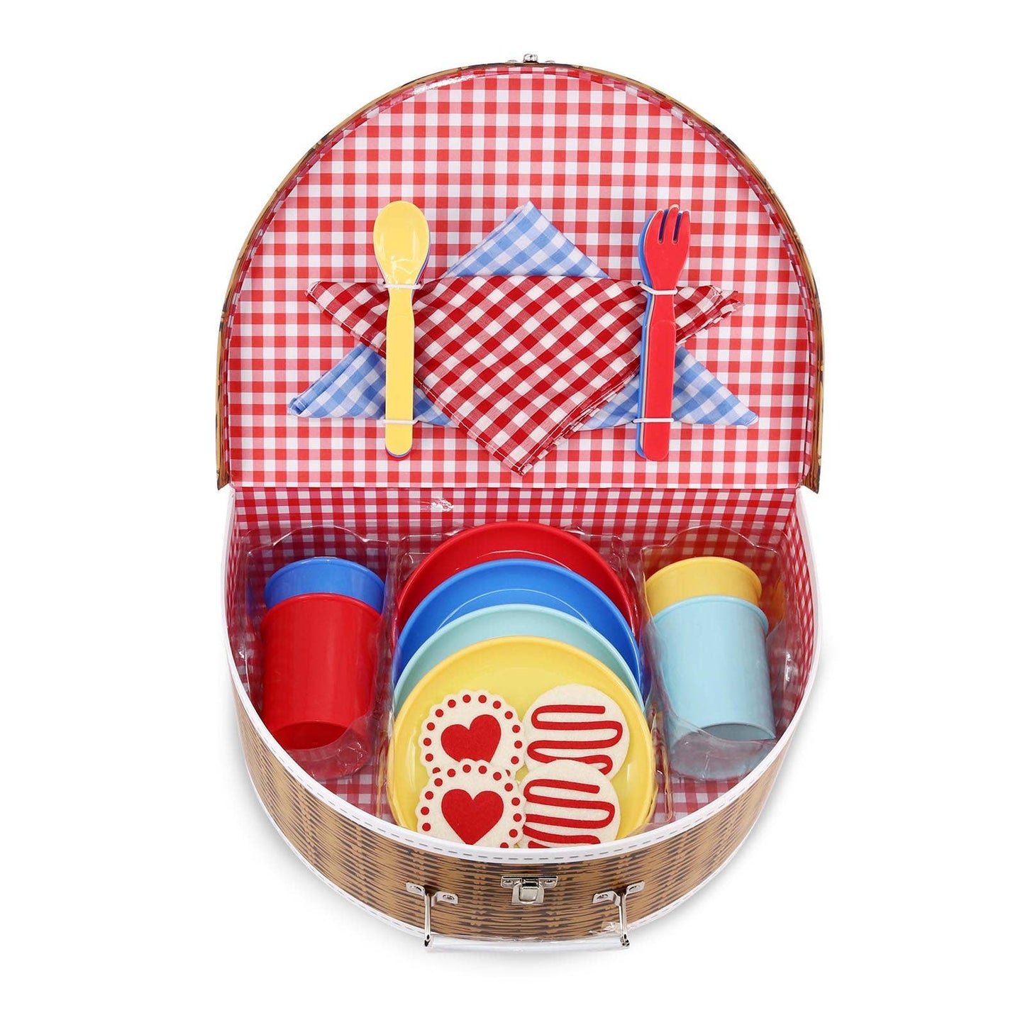 Bright Stripes - Deluxe Picnic Set 25 Pieces in Carry Case-Primary