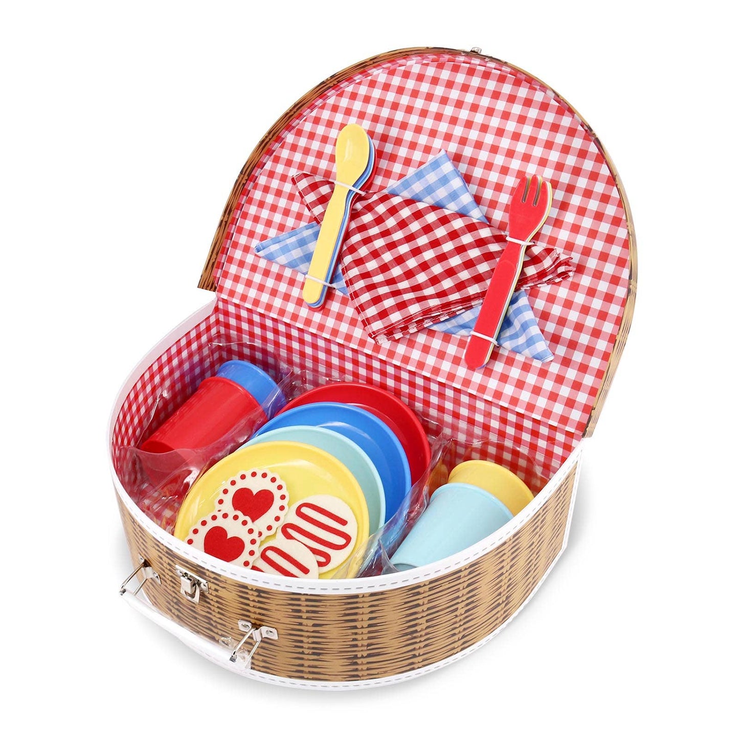 Bright Stripes - Deluxe Picnic Set 25 Pieces in Carry Case-Primary