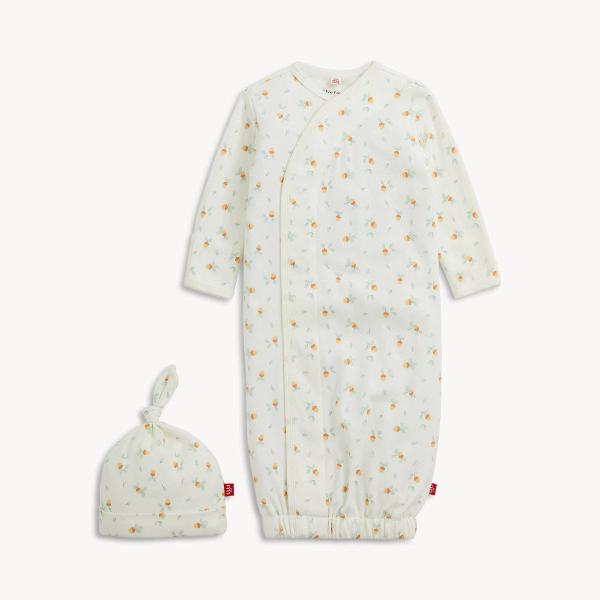 ACORNS ORGANIC COTTON GOWN + HAT SET