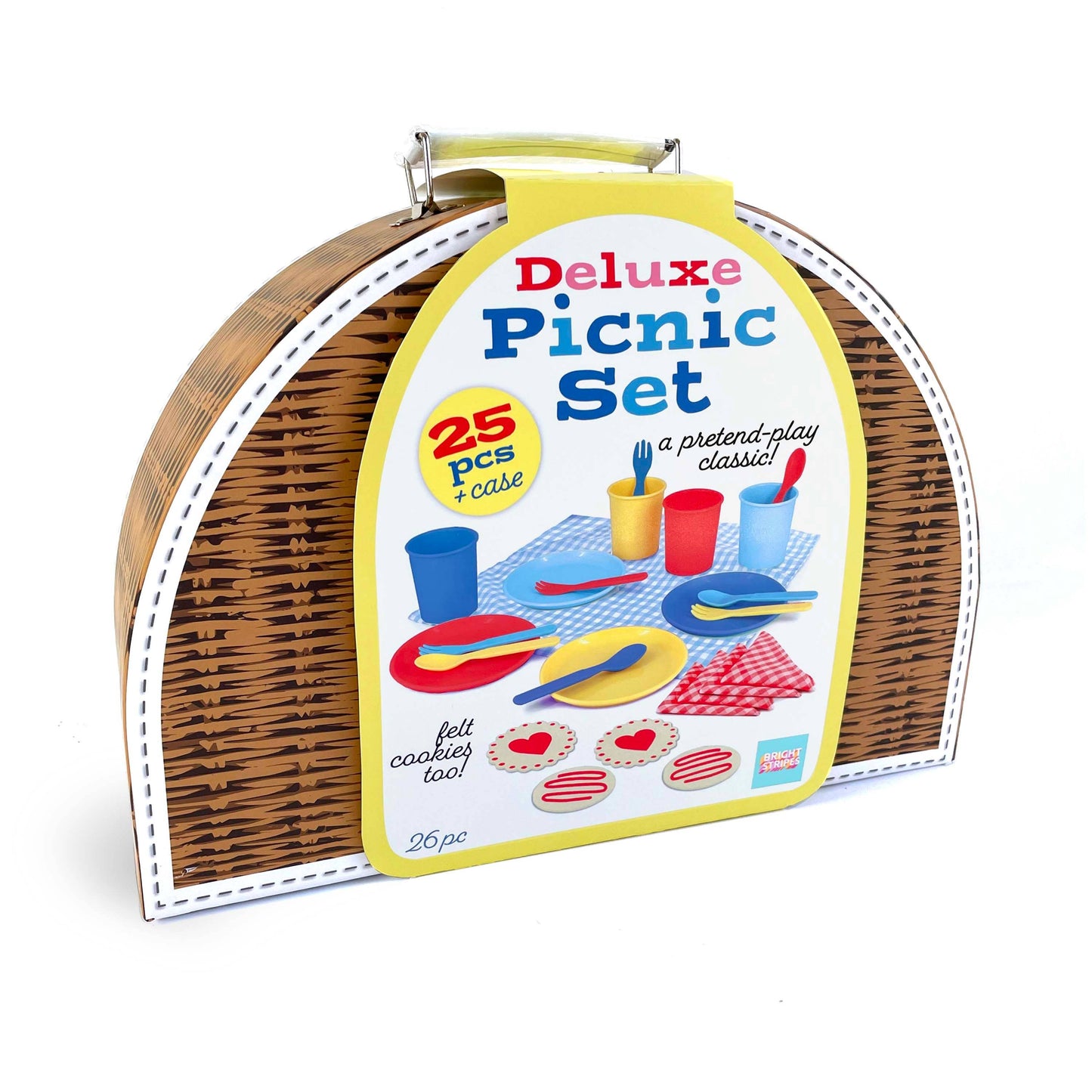 Bright Stripes - Deluxe Picnic Set 25 Pieces in Carry Case-Primary