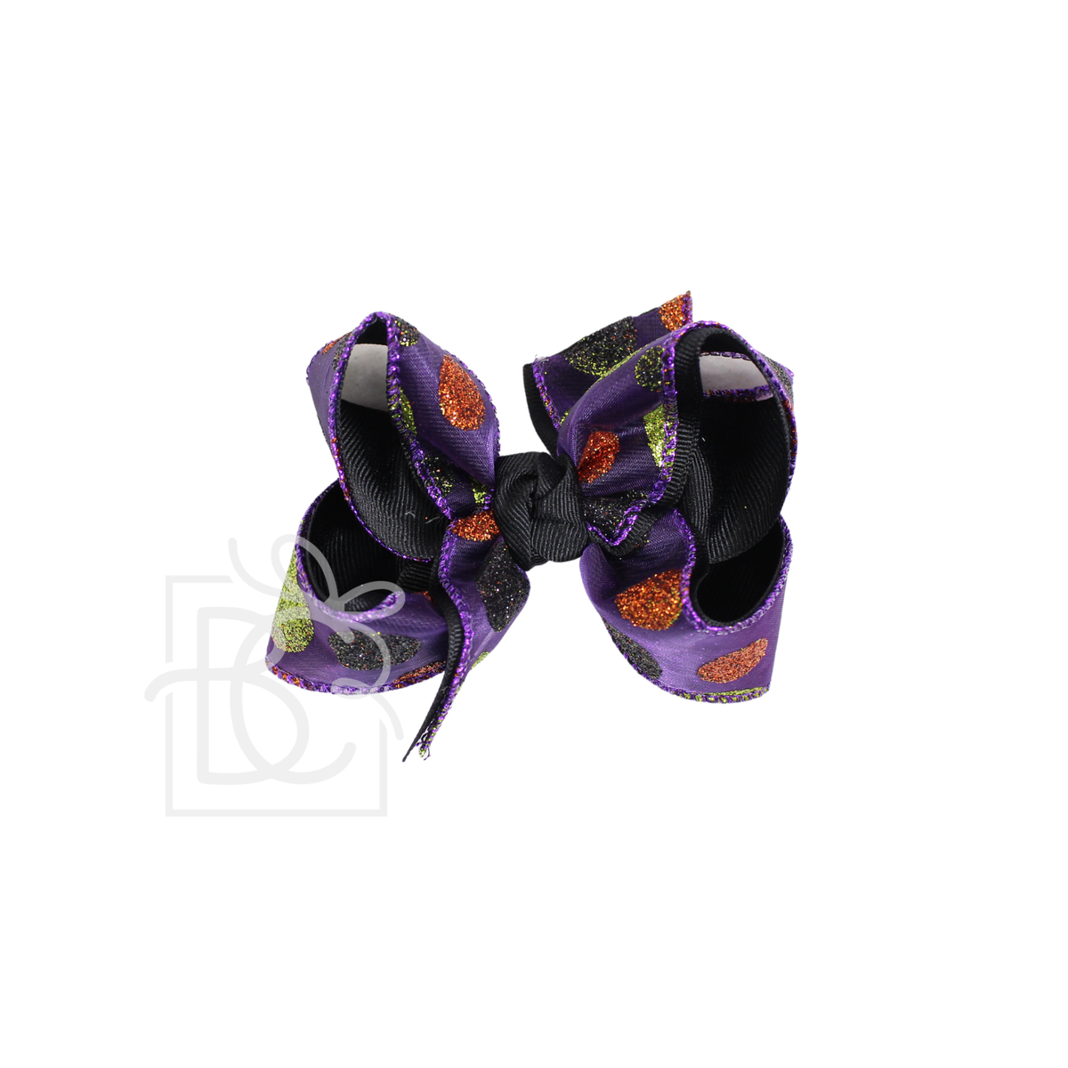 Layered Halloween Dots Bow on Alligator Clip