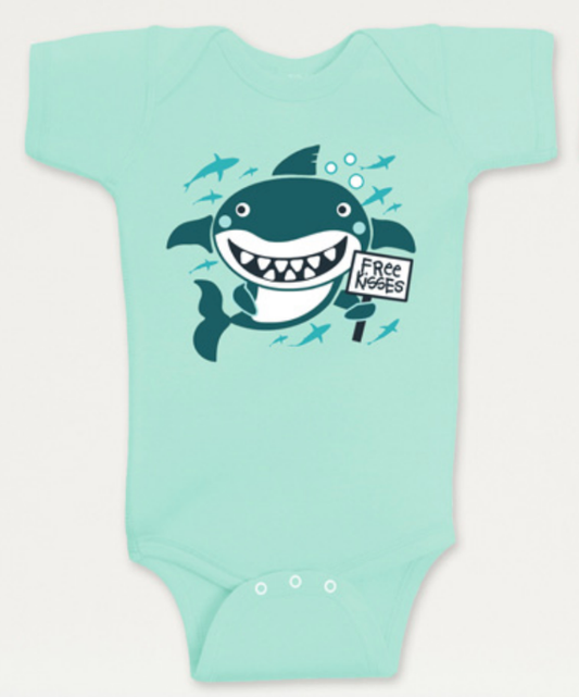 Free Kisses Shark Onesie