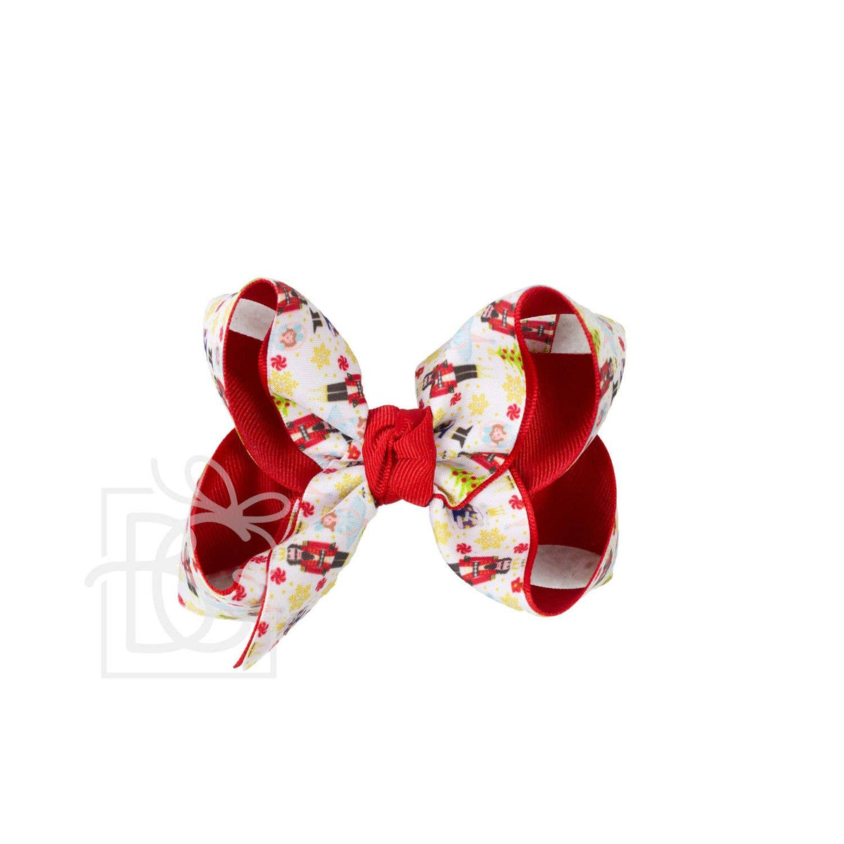 Layered Christmas Nutcracker Classic Bow on Alligator Clip