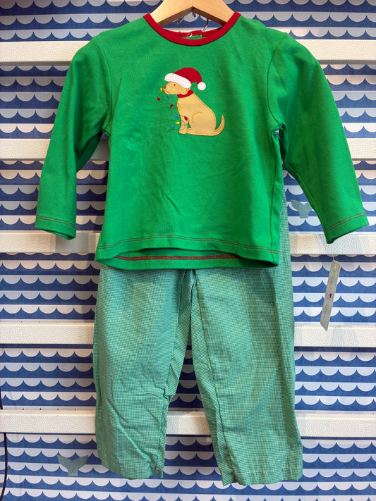 Boy Christmas Dog Top w/Pants