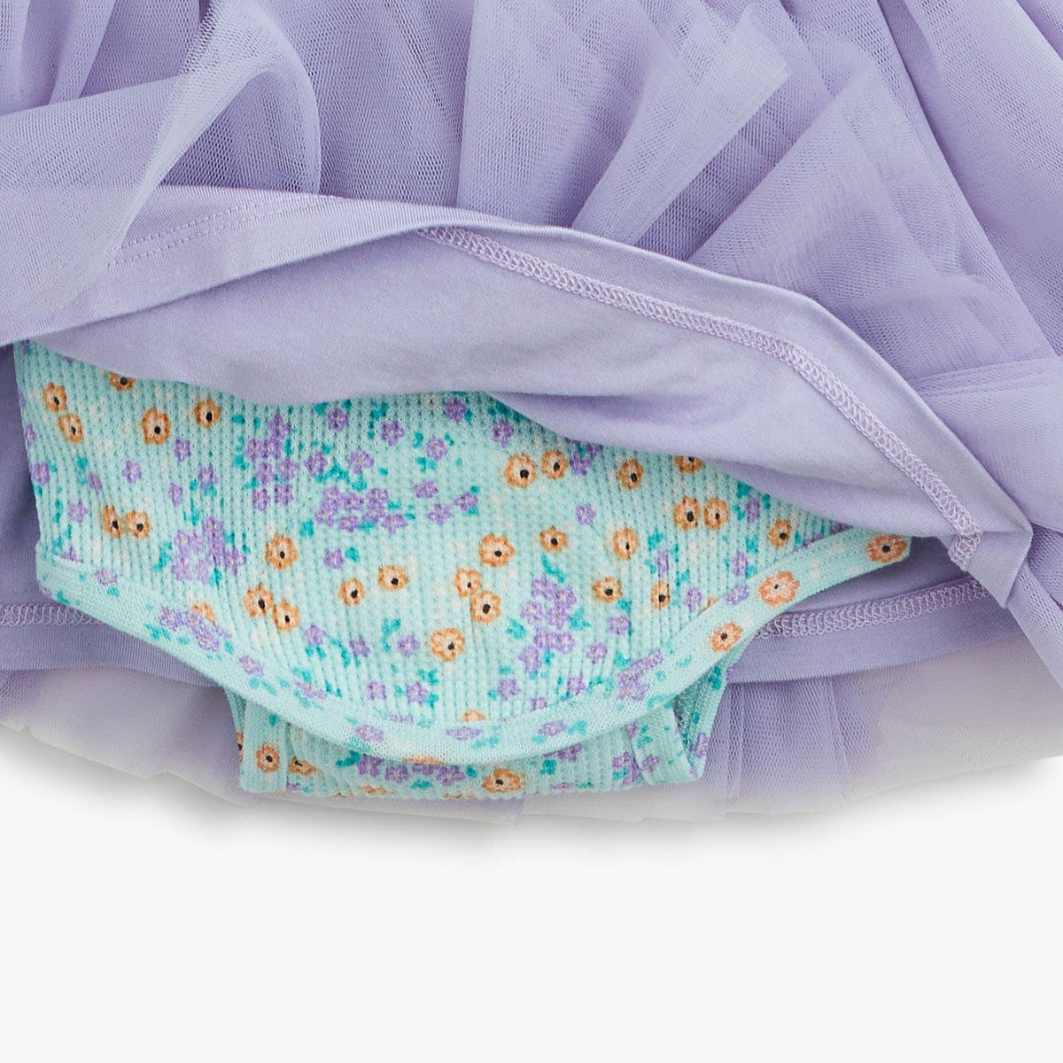 WAFFLE GREEN FLORAL BABY GIRLS TUTU DRESS