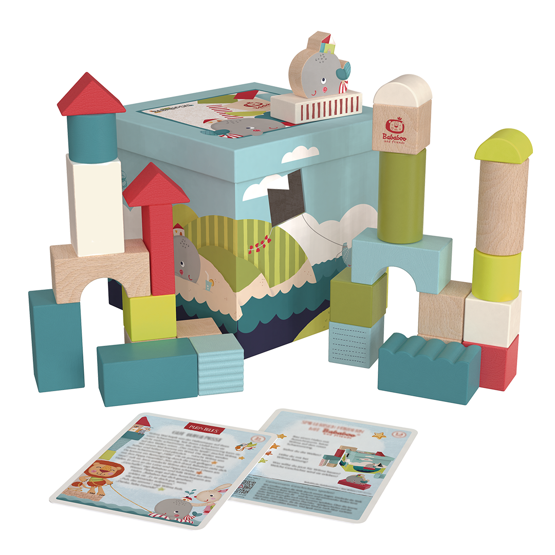 Wilma Whale Babablocks Wooden Building Blocks [12+ Months]