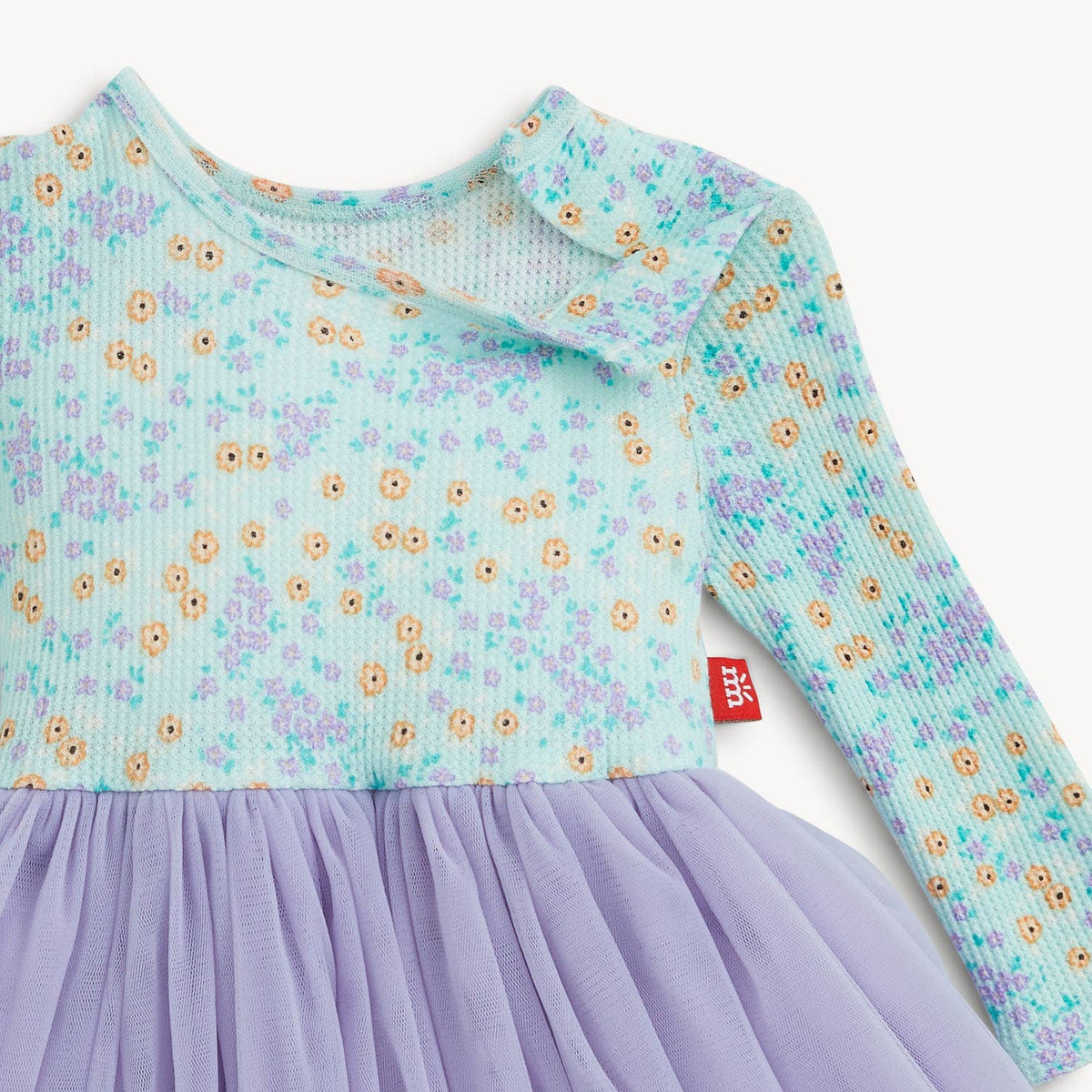 WAFFLE GREEN FLORAL BABY GIRLS TUTU DRESS