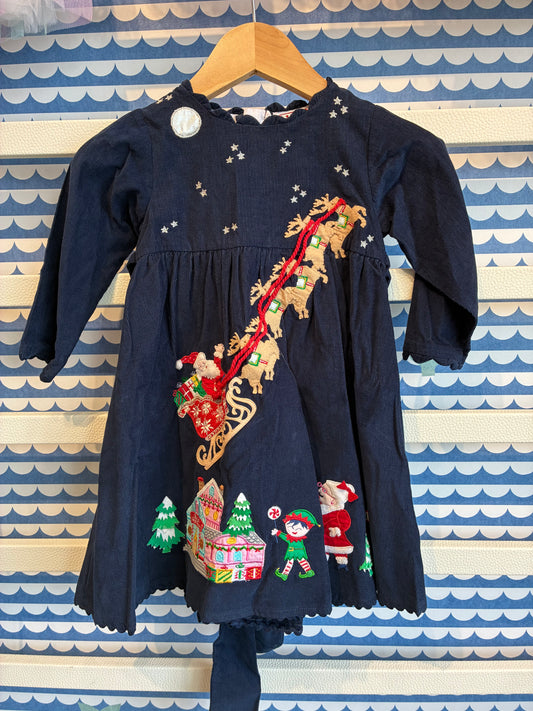 Navy Santa North Pole Dress