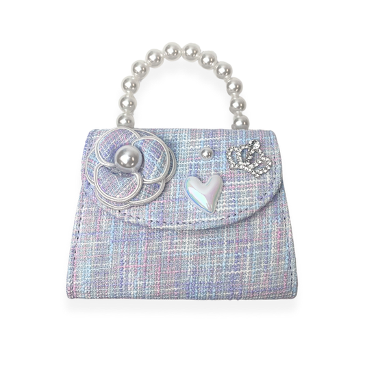 Floral Decor Tweed Purse