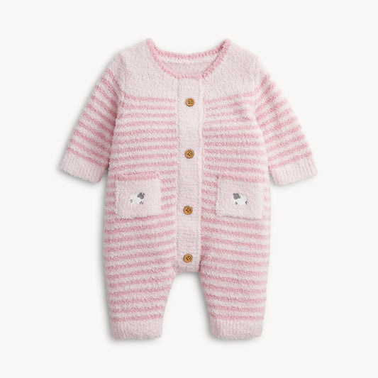 Magnetic Me - CHENILLE PINK SWEATER ROMPER