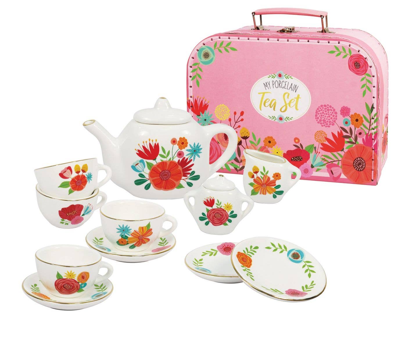 Bright Stripes - My Porcelain Tea Set w/Carry Case