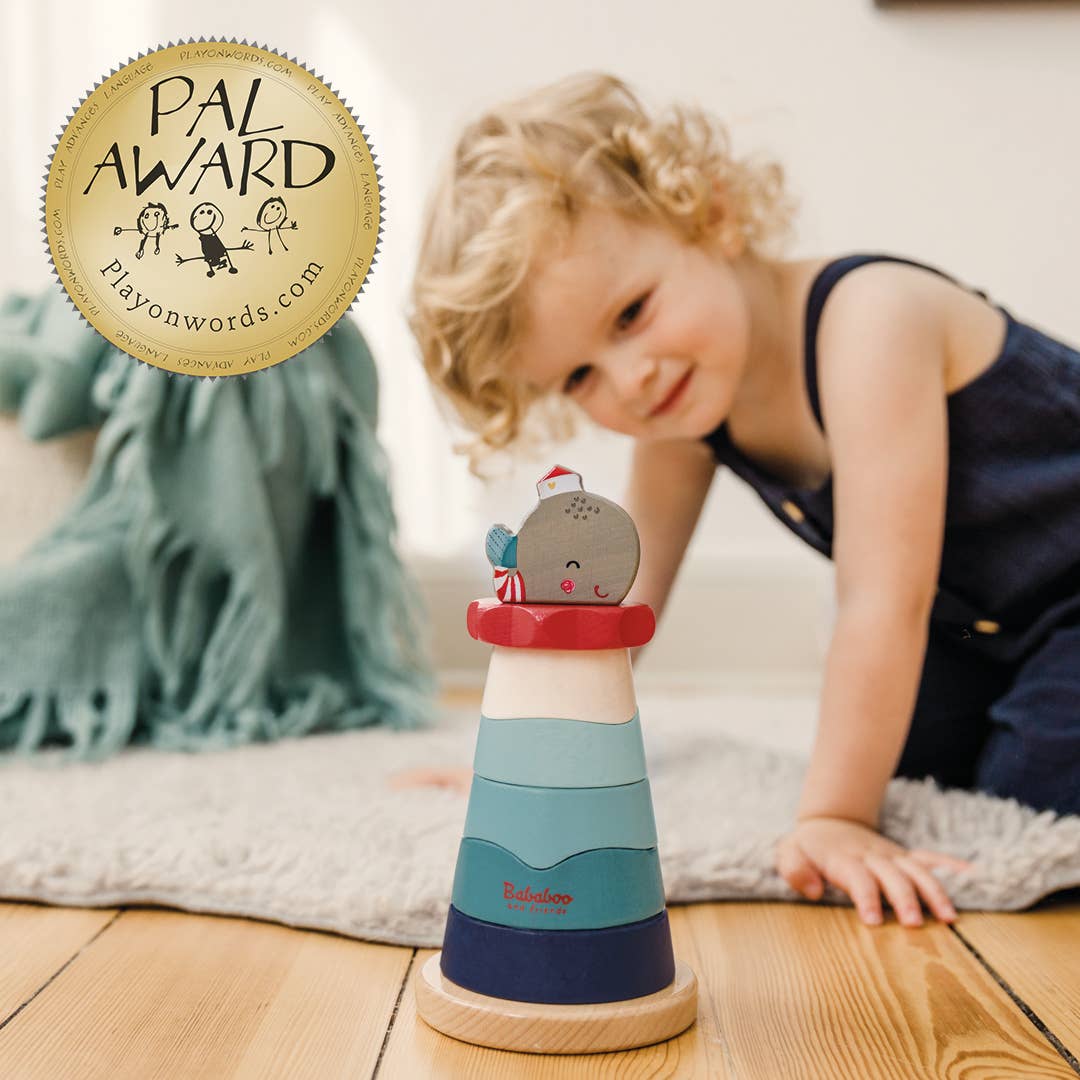 Bababoo and friends® - Wilma Whale Wooden Stacking Toy [18+ Months]