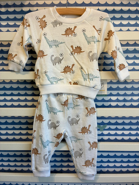 Soccer Dino Sweatshirt and Joggers