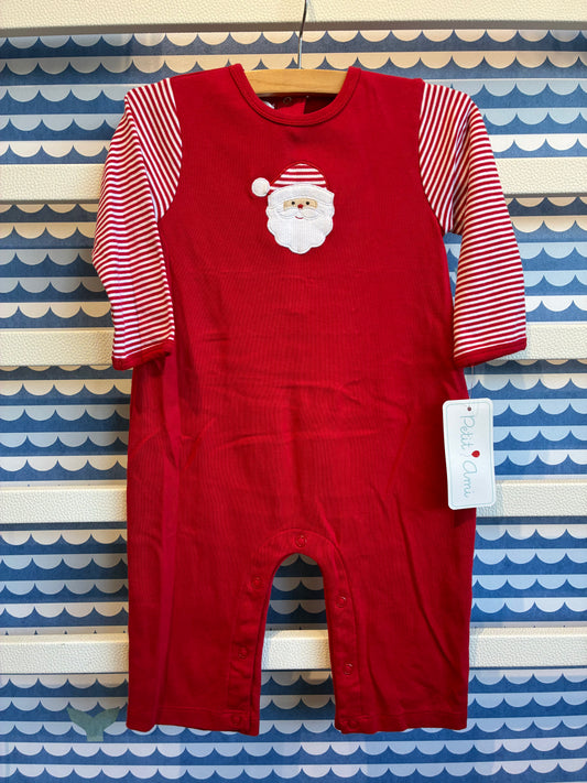 Boy Santa Face Applique Jumper