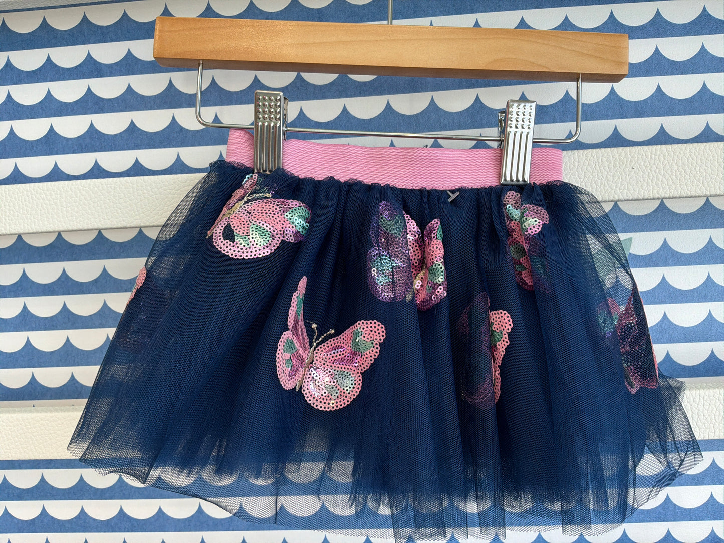 Navy Sequin Butterfly Tutu
