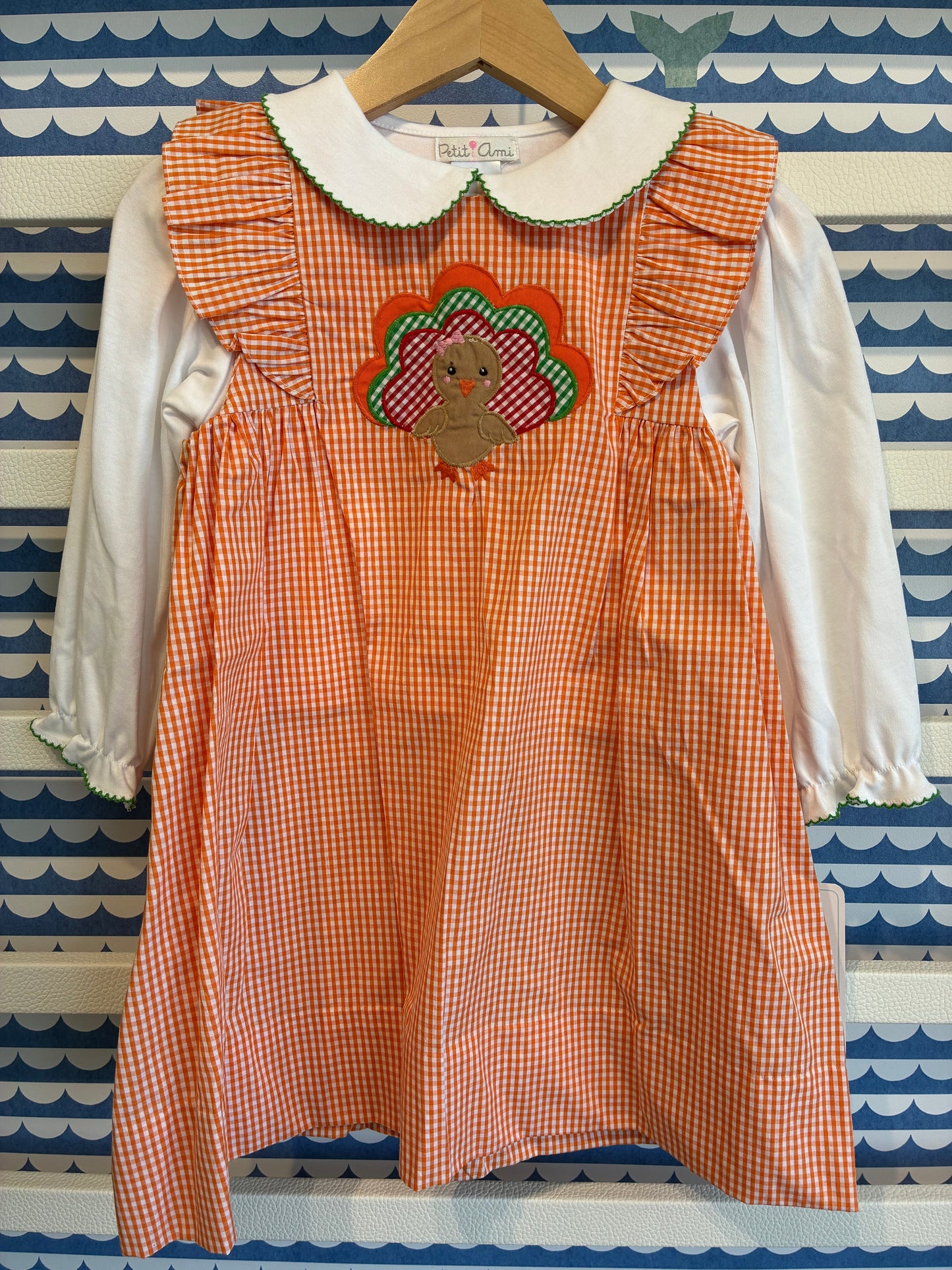 Dress with Turkey Applique