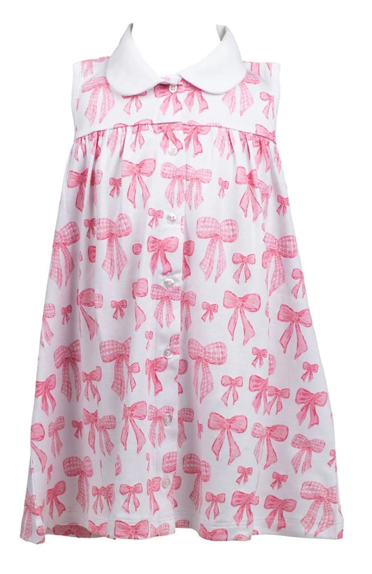 Grosgrain Button-Down Dress