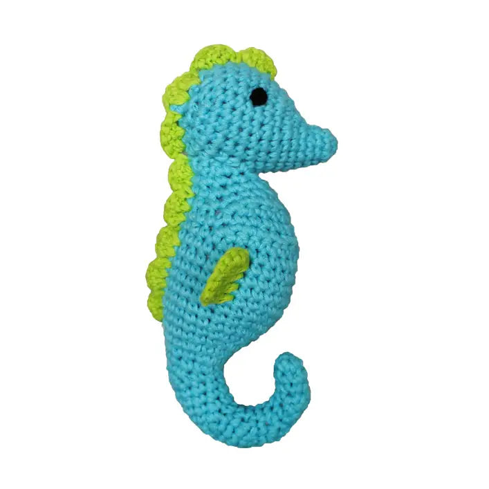 Seahorse Hand-Crochet Rattles