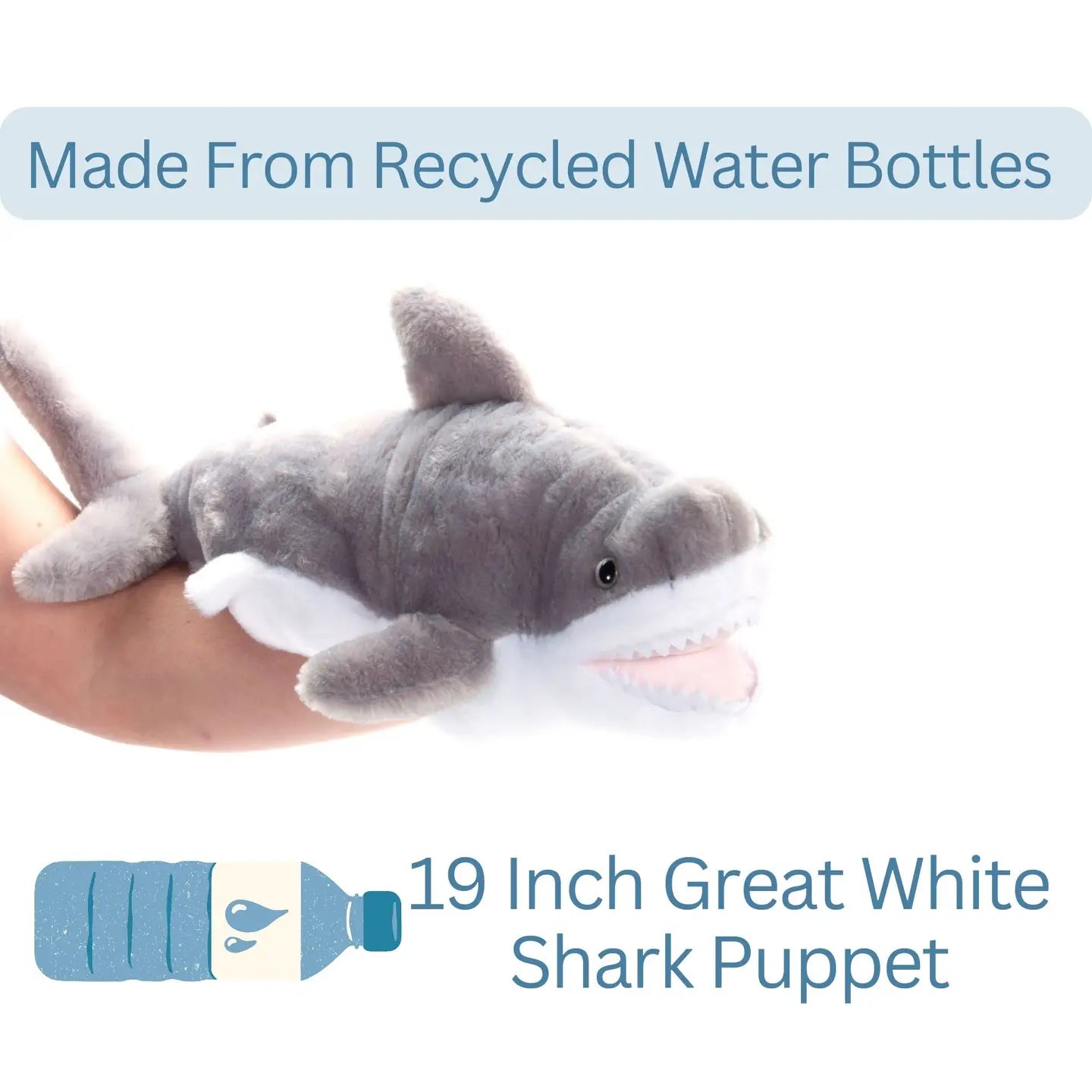 19" (48cm) Interactive Puppet Great White Shark