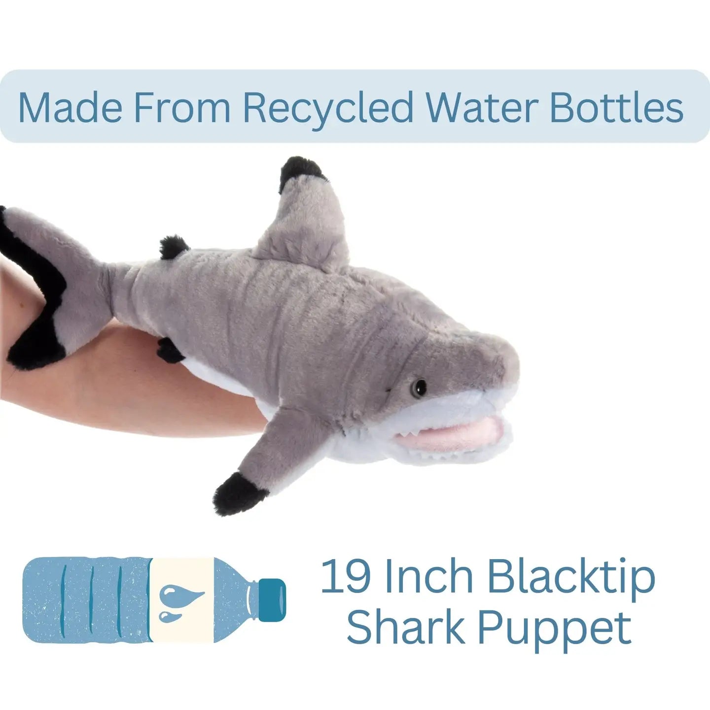 19" (52cm) Interactive Puppet Blacktip Shark